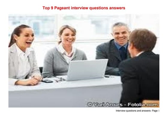 Top 9 pageant interview questions answers
