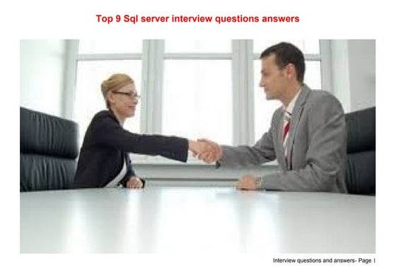 Top 9 sql server interview questions answers