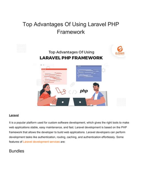 Top advantages of using laravel php framework