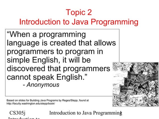 Introduction to Java Programming