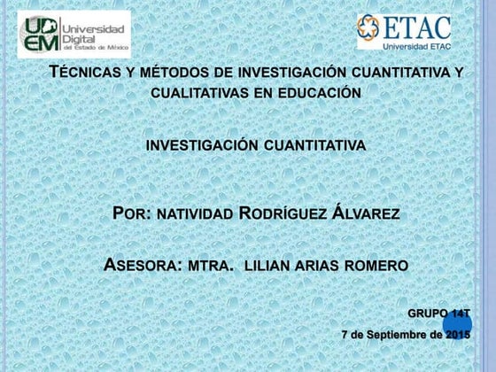 Investigación cuantitativa