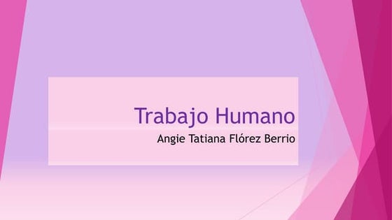Trabajo humano 