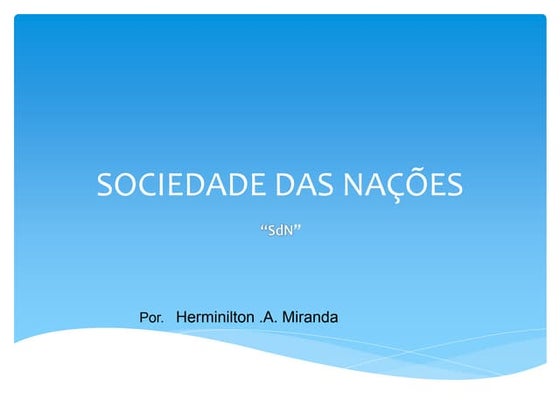 Sociedade Das Naçoes