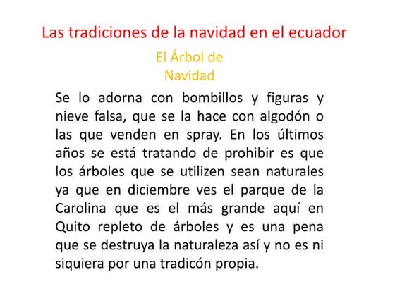 Tradiciones de navidad en acuador