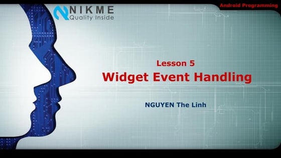 [Android] Widget Event Handling
