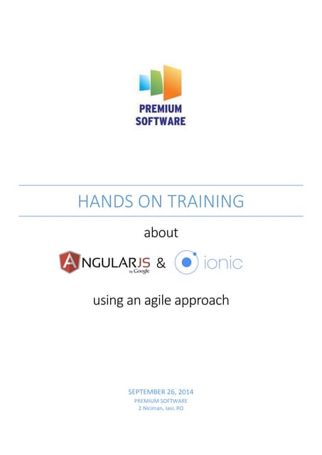 Training AngularJS & Ionic