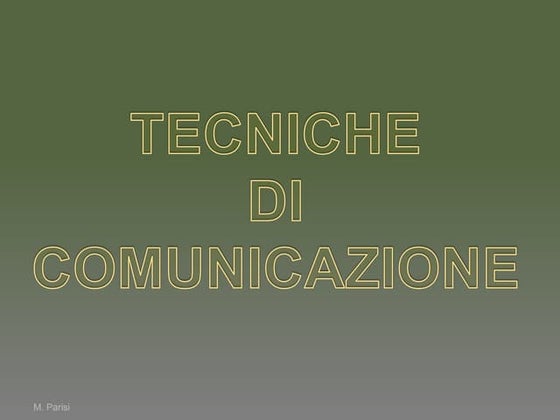 Training class - Tecniche di comunicazione