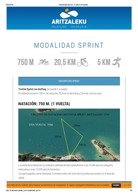 123  Triatlon aritzaleku recorrido     modalidad sprint  