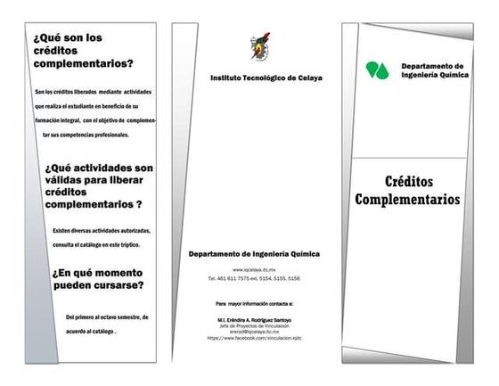 Triptico actividades complementarias
