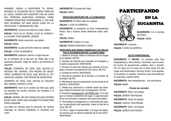 Triptico de la eucaristia