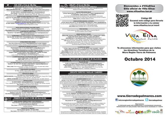 Listados de atracciones Microregion #TierraDePalmares