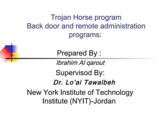 Trojan backdoors