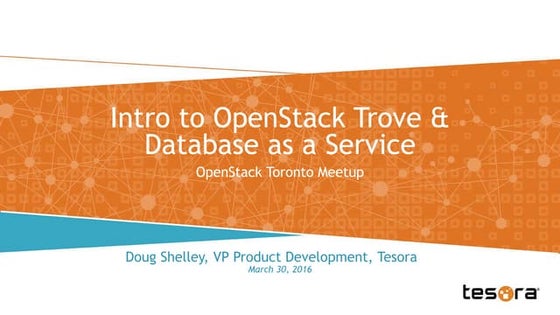 Introduction to OpenStack Trove & Database as a Service