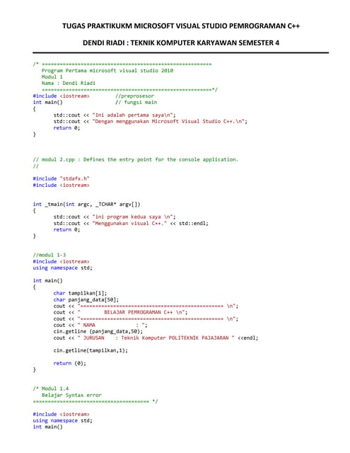 Tugas praktikukm  pemrograman c++