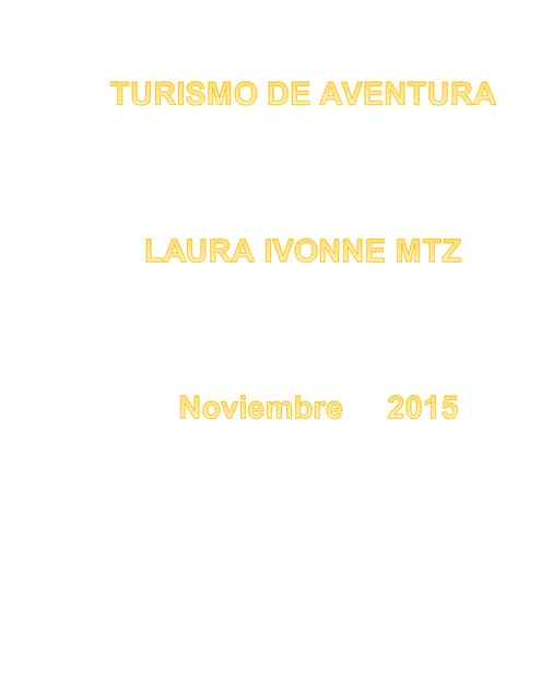 Turismo de aventura