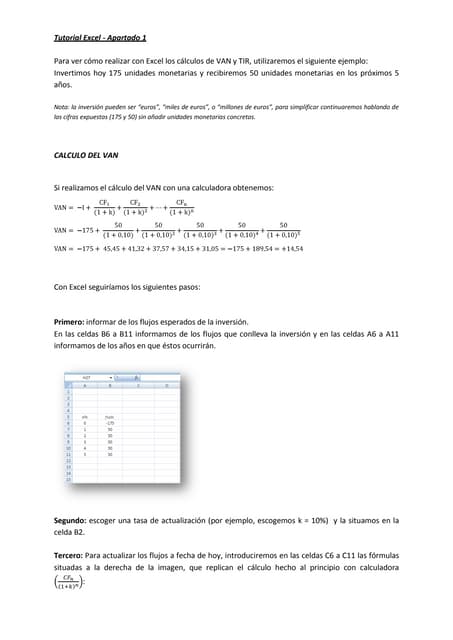Tutorial Excel: cómo realizar cálculos de VAN y TIR, por Gemma Cid