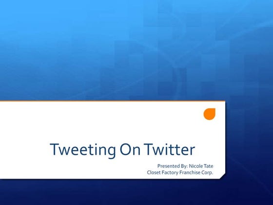 Tweeting On Twitter