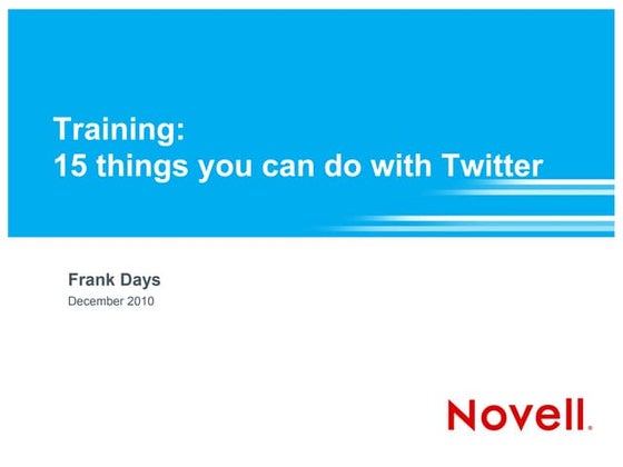 Twitter training presentation