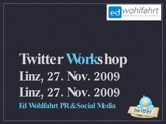 Twitter  Workshop