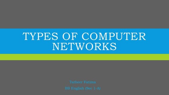 Types of computer networks