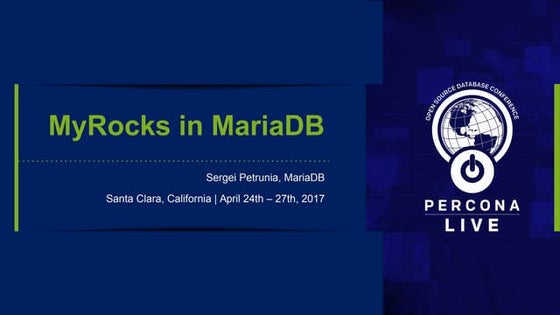 MyRocks in MariaDB
