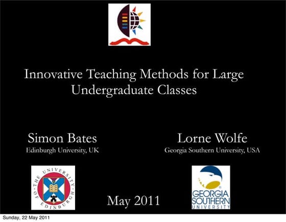 Innovative Teaching Methods for Large Classes Bates Wolfe UKZN