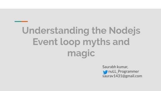 Understanding the nodejs event loop