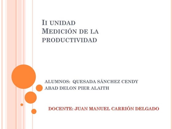 MEDICIÓN DE LA PRODUCTIVIDAD 4