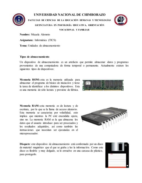 Unidades de almacenamiento