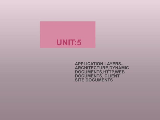 COMPUTER NETWORKS UNIT 5