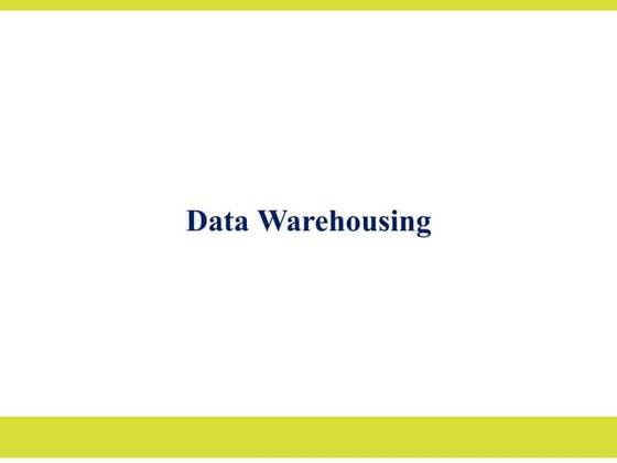 Overview of Data Warehousing and Data Mining Lecture Slide