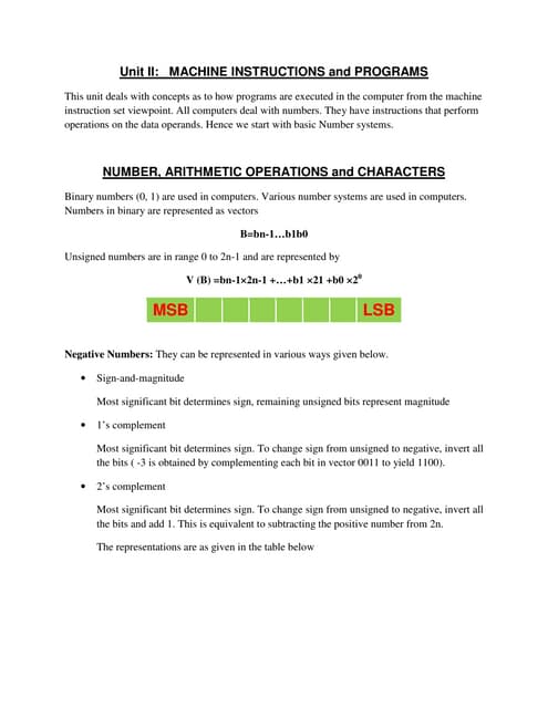 COMPUTER ORGANIZATION NOTES  Unit 2