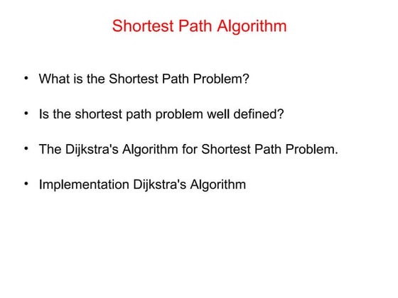 Unit26 shortest pathalgorithm