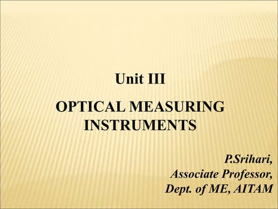 Optical measuring instruments