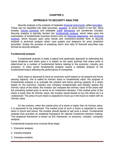 Security Analysis