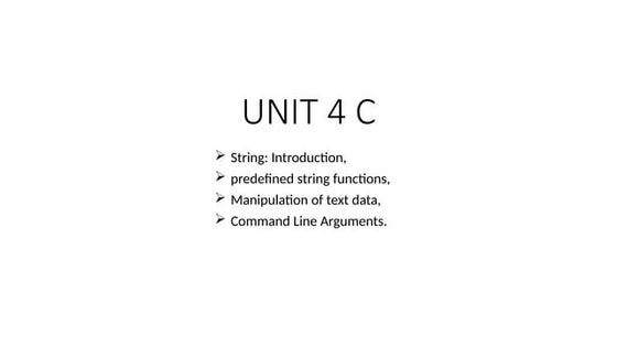 UNIT 4C-Strings.pptx for c language and basic knowledge