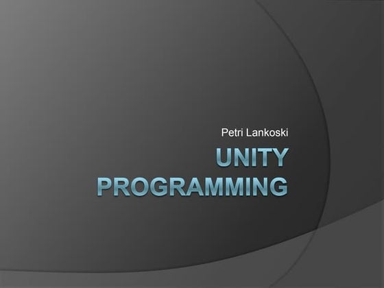 Unity programming 1