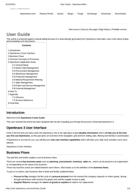 User guide   openbravo