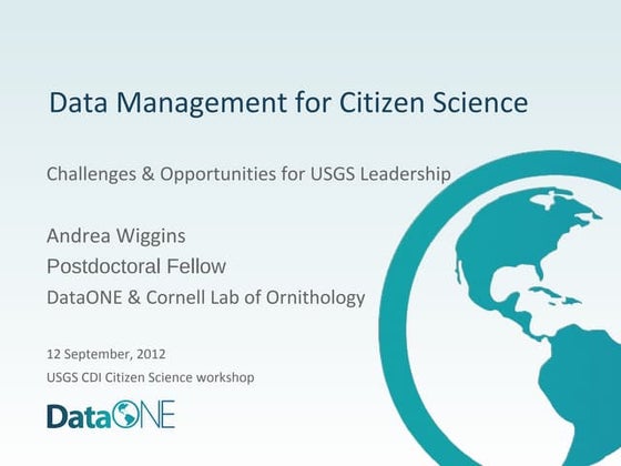 Data Management for Citizen Science