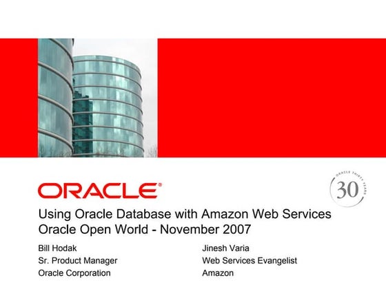 Using Oracle Database with Amazon Web Services