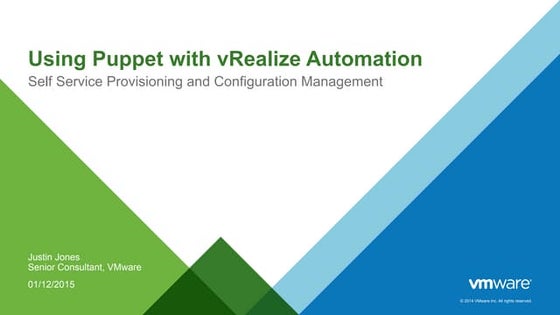 Using Puppet with Self Service Provisioning