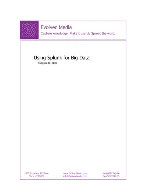 Using splunk for_big_data