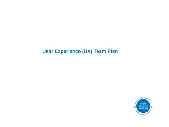 Ux team organization