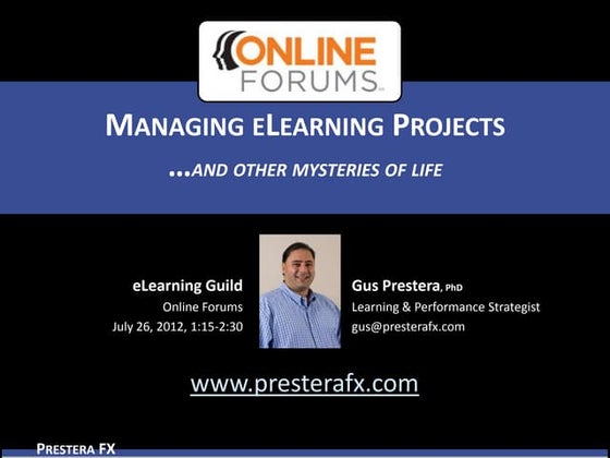 Managing eLearning Projects