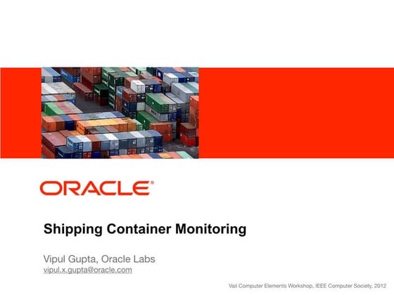 Real-time, Sensor-based Monitoring of Shipping Containers