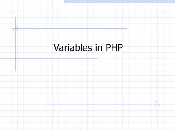 Variables In Php 1