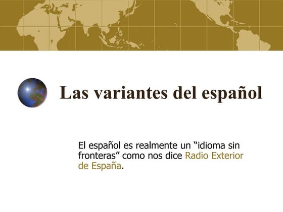 Variantes del Espanol