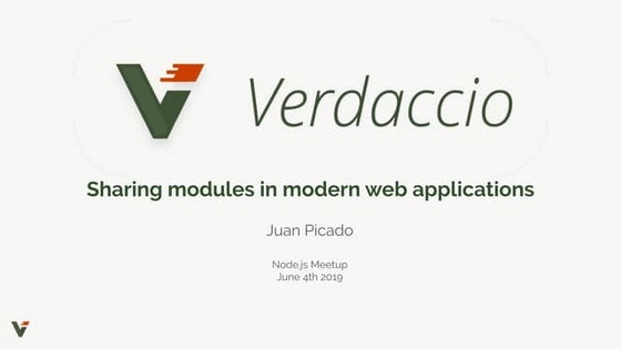 Sharing modules in modern web applications