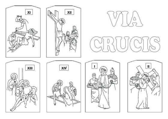 Via crucis para colorear
