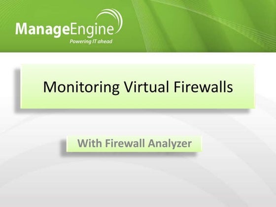 Virtual Firewall Management